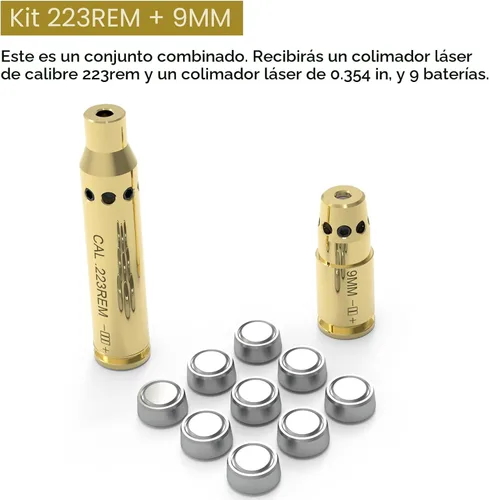 Vista 2 de BoreSighter para rifle calibre 22LR/223/9MM/7.62X39MM/30-30/30-06/.25/270/243/308/7MM/ 45ACP Colt Mira telescópica para rifle Pistola Latón Punto