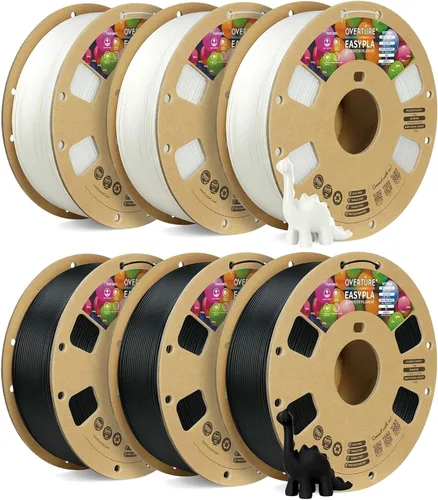Vista 15 de OVERTURE - Filamento de ácido poliláctico (Easy PLA) para impresora 3D de 1.75 mm, bobina de cartón de 2.2 libras, precisión dimensional +/- 0.02