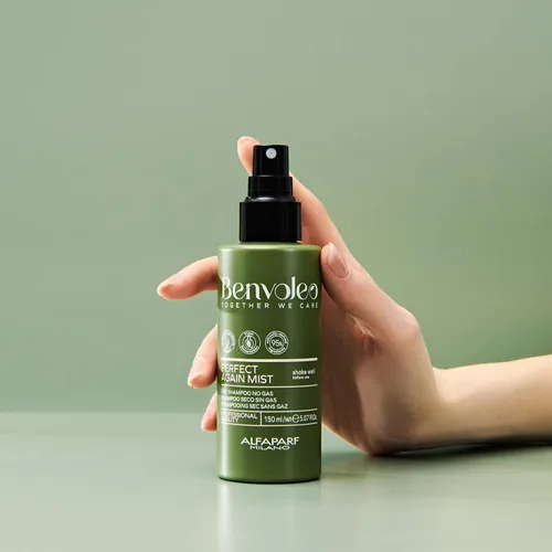 Vista 4 de Alfaparf Milano Benvoleo Perfect Again Dry Shampoo Mist - Limpio, vegano y sostenible para el cuidado del cabello, sin gases/aerosol, elimina