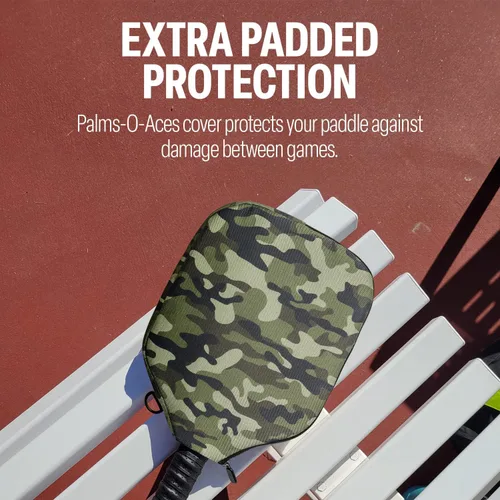Vista 6 de Palms-O-Aces Pickleball Paddle Cover Canvas Padded Pickleball Paddles Sleeve with Zipper Lightweight Protective Paddle Case for Standard Paddles
