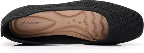 Vista 4 de VenusCelia Zapato plano de punto flexible para mujer