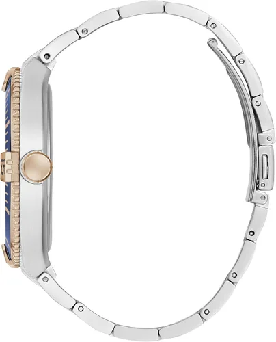 Vista 2 de GUESS Reloj de 3 manecillas de 1.772in con fecha, plateado