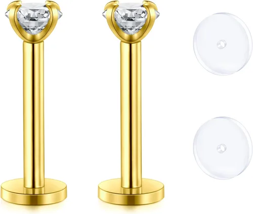 Vista 42 de D.Bella Retenedores de piercing transparentes de 16G para cartílago flexible para hélix, daith, rook, tragus, retenedor de aretes Bioflex, nariz