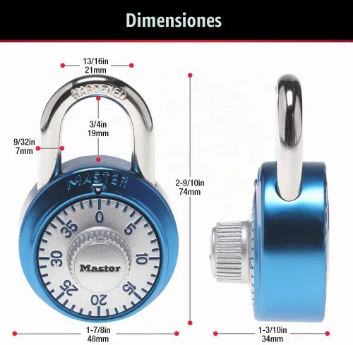 Vista 7 de Cerradura de combinación Master Lock 1561, 1561DAST