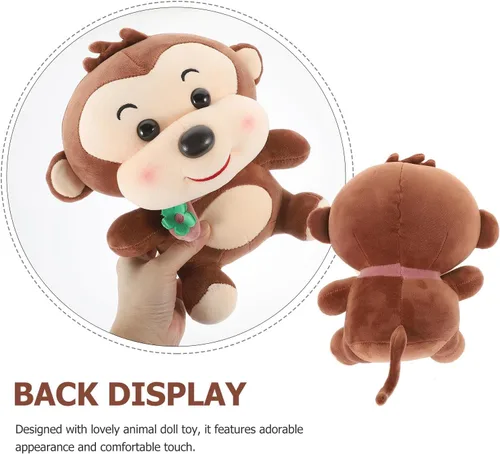 Vista 3 de MERRYHAPY Adorable peluche de mono hecho con algodón suave, lindo peluche en forma de mono de dibujos animados, para jugar y decoración