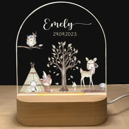 Vista 13 de Luz nocturna personalizada para bebés y niños, regalos personalizados con nombre, regalos de bautizo para niñas/niños, lámpara nocturna regulable