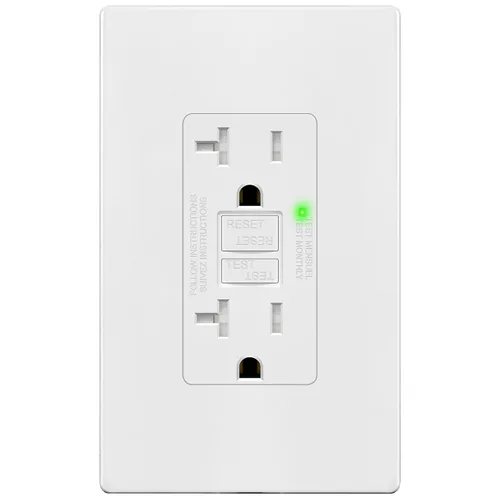 Vista 26 de TG Salida GFCI de 20 amperios, receptáculo eléctrico resistente a Negro