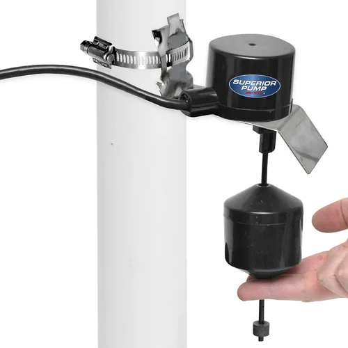 Vista 2 de Superior Pump 92010 Interruptor de flotador vertical, negro