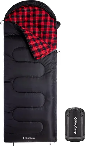 Vista 8 de KingCamp Sleeping Bag for Adults, 100% Flannel XL Big and Tall