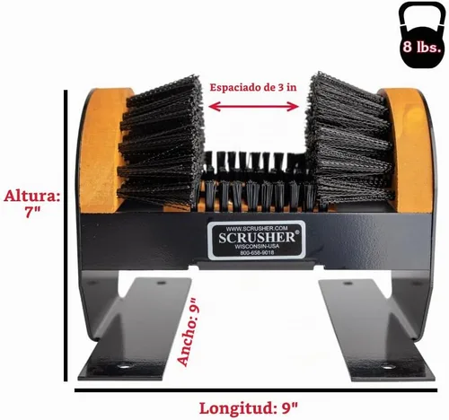 Vista 2 de Deluxe Scrusher - Rascador de botas para exteriores resistente con cepillos