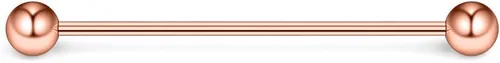 Vista 7 de Ruifan Piercing para el cuerpo del cartílago de la barra industrial calibre 16, joyería de 1 3/8 pulgadas (1.378 in)