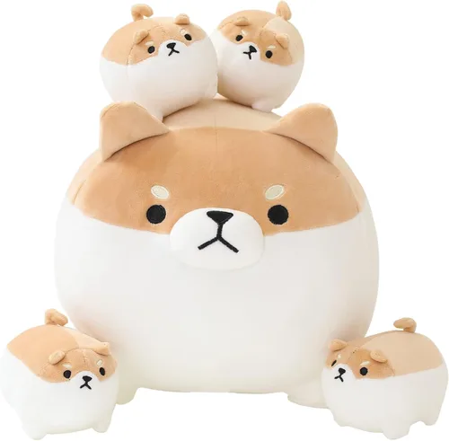 Vista 10 de SQEQE Gato Unicornio de Peluche Mamá Gato Unicornio con 4 Lindos Gatitos Bebé - Regalos de Cumpleaños de Peluche para Niños y Niñas Caticornio