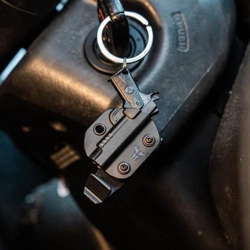 Vista 3 de Llavero en forma de pistola mini con funda y clip para cinturón - de Blade-Tech Holsters