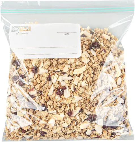 Vista 7 de Restaurantware Bag Tek - Bolsas de almacenamiento con cremallera de 1 galón, 25 bolsas desechables con cremallera, bolsas de plástico transparente a