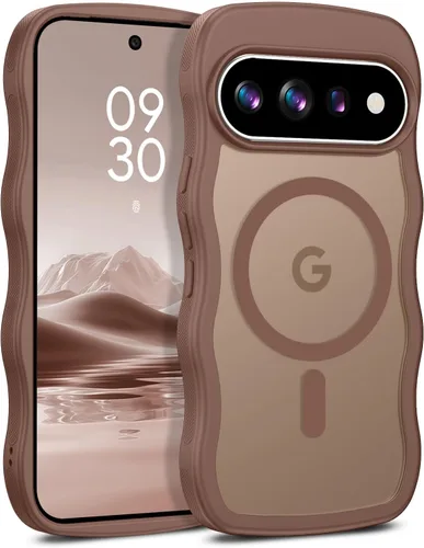 Vista 26 de BENTOBEN Funda magnética para Google Pixel 10, bonita funda rizada ondulada Pixel10 [compatible con MagSafe], antideslizante, a prueba de golpes