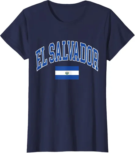 Vista 3 de Camiseta con estampado de bandera de El Salvador