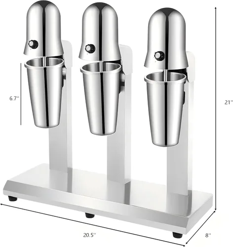 Vista 2 de Milkshake Maker - Máquina eléctrica de batido de 540 W, mezclador de bebidas, batidora, 18000 RPM, 27 onzas, uso doméstico comercial