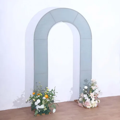 Vista 22 de Efavormart - Funda de arco abierto de elastano beige de 7 pies, doble cara, ajuste cómodo, en forma de U, para bodas escandalosas y decoración
