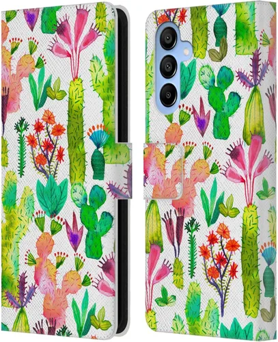 Vista 209 de Head Case Designs Officially Licensed Ninola Brushstrokes Black Summer Patterns Leather Wallet Case Compatible with Samsung Galaxy A07 4G