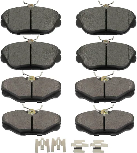 Vista 11 de SCITOO Juego de pastillas de freno de cerámica delanteras y traseras D374 D465 para Acura CL 1997-1999, Honda Civic 2002-2003 2006-2011, para Honda