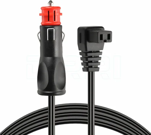Vista 8 de Compresor portátil de ángulo recto de 12 V CC, mini refrigeradores de automóvil, cable de alimentación termoeléctrico universal para automóvil