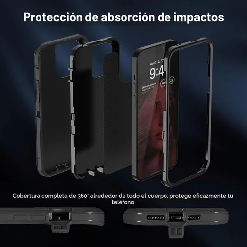 Vista 6 de Sansunto Funda protectora para iPhone 16e, funda protectora para 13, 14, 15, 16E 6.1 pulgadas, resistente a prueba de golpes, a prueba de caídas