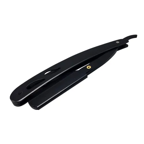 Vista 4 de Cabilock 2 unids Barber Foil Shaver Portable Acero Inoxidable Recta Razor Fácil de Abrir Guardia