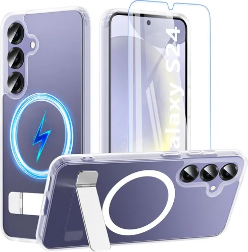 Vista 25 de Funda OWKEY Samsung Galaxy A13 5G, Funda Magnética para Teléfono con Soporte y Protector de Pantalla, Funda Protectora Antihuellas y a Prueba de A13