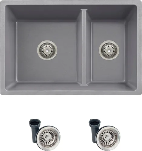 Vista 13 de Stylish S-822L - Fregadero de cocina de granito compuesto de 22 x 17.5 pulgadas, cuenco individual debajo del montaje y caída, 8.25 pulgadas