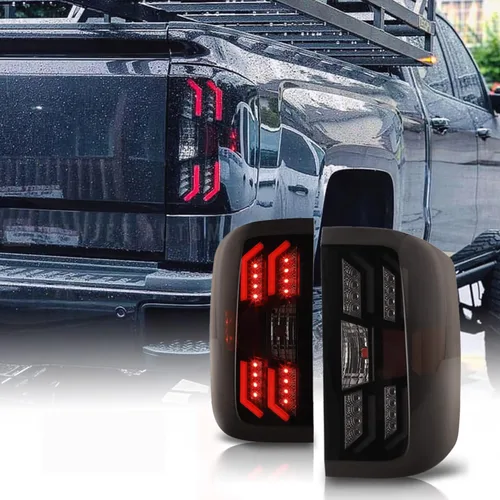 Vista 9 de WOLFSTORM Luces traseras LED para Chevy Silverado 1500 2014-2018, Chevy Silverado 2500/3500HD 2015-2018, no compatible con Silverado con luz trasera