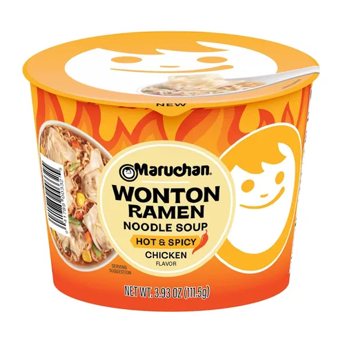 Vista 12 de Maruchan Tazón de ramen, sabor a carne de res Birria, sopa instantánea de fideos al estilo japonés, comida fácil para microondas para estudiantes