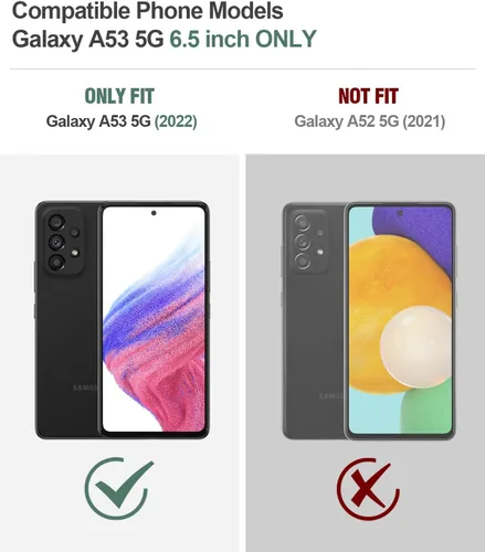 Vista 2 de Poetic Guardian - Funda para Samsung Galaxy A53 5G (2022) [probada contra caídas de grado militar de 6 pies], protector de pantalla integrado que