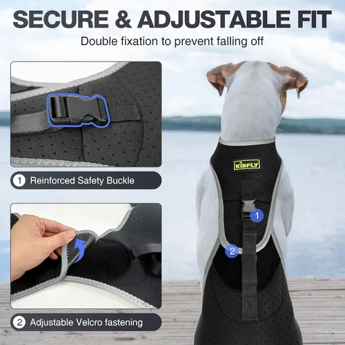 Vista 4 de Manga de recuperación de piernas traseras para perro, funda transpirable de protección contra lamer para perros, pierna trasera poscirugía