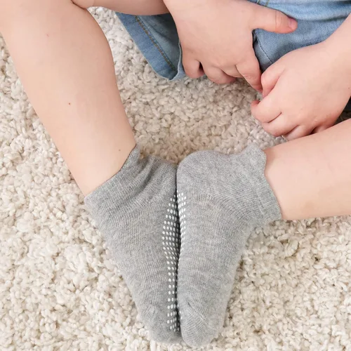 Vista 6 de Zaples - Calcetines altos hasta el tobillo para bebé con base antideslizante, unisex