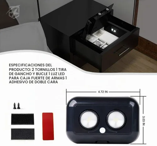 Vista 7 de Xprite Kit de luces seguras para armas de 2 piezas, luces LED magnéticas