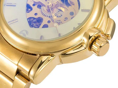 Vista 3 de Reginald Relojes para mujer, reloj de vestir casual a la moda, impermeable, con esfera de esqueleto de mariposa, reloj mecánico automático
