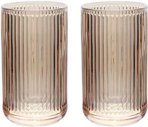 Vista 4 de Gaolinci 2 Piezas Vaso de Vidrio Tumbler, Portacepillos de Dientes, Tazas de Baño, 10 onzas