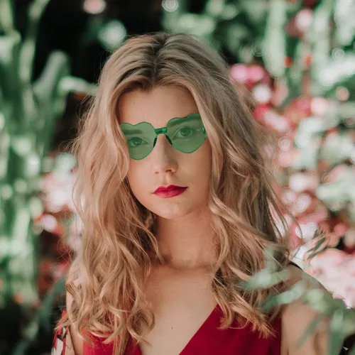 Vista 6 de AEAHALY Gafas de sol con forma de corazón para mujer gafas de sol en forma de corazón Gafas de corazón
