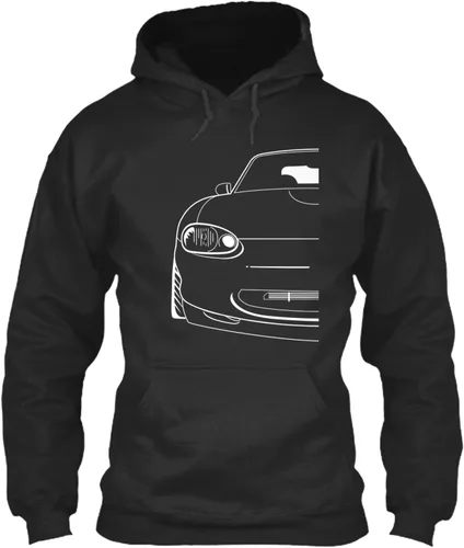Vista 3 de Miata MX-5 NB White Outline - Sudadera con capucha unisex, Playera