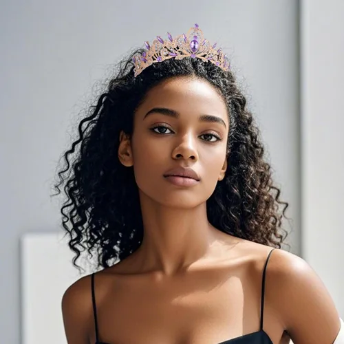 Vista 5 de Kamirola Diadema de coronas y tiaras de cristal para niñas o mujeres, fiesta de cumpleaños, boda, graduación, novia, Navidad, San Valentín, TR20
