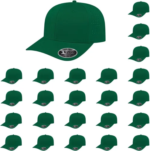 Vista 42 de Cap America i8533 Flexfit 110 Gorra Snapback Perforada de Rendimiento de Perfil Medio de 6 Paneles con Protección UV y Snapback Ajustable