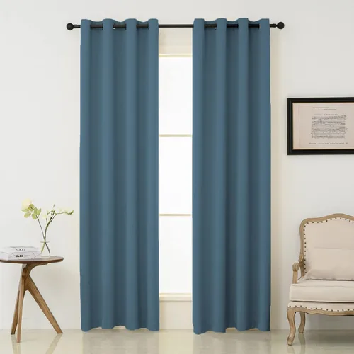 Vista 15 de Pickluc - Paneles de cortinas opacas con ojales, cortinas para bloquear la luz para el dormitorio, aisladas térmicamente, reducción de ruido