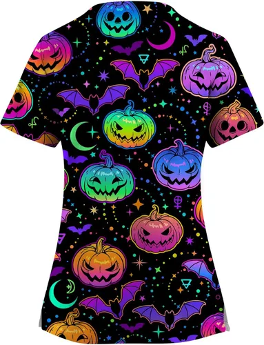Vista 3 de Uniforme de trabajo de manga corta con bolsillo para mujer