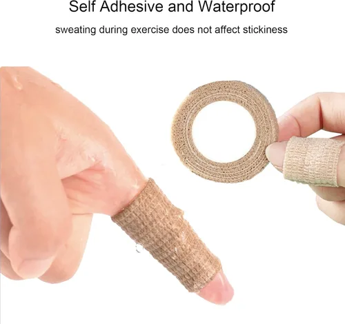 Vista 2 de Vendaje autoadhesivo de 1 pulgada, cinta médica atlética para muñeca veterinaria, vendajes cohesivos autoadherentes, para primeros auxilios