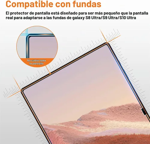 Vista 3 de AACL Protector de pantalla para Samsung Galaxy Tab S10 Ultra/S9 Ultra/S8