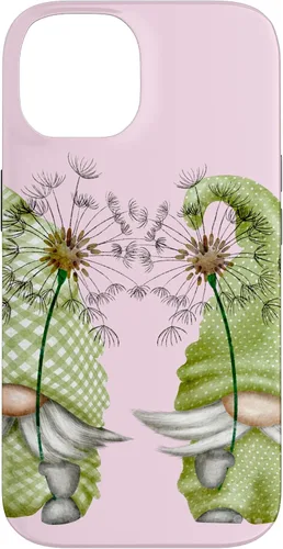 Vista 4 de Gnomos de primavera de diente de león para iPhone 16 para mujeres y divertido estuche de jardinero