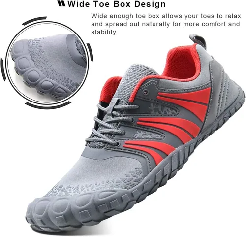 Vista 3 de Oranginer - Tenis minimalistas para hombre, de estilo descalzo, con puntera amplia, para entrenamiento funcional