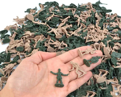 Vista 7 de ikasus 360 piezas de plástico para hombres del ejército para niños, mini figuras de acción militares, figuras militares de soldados de juguete