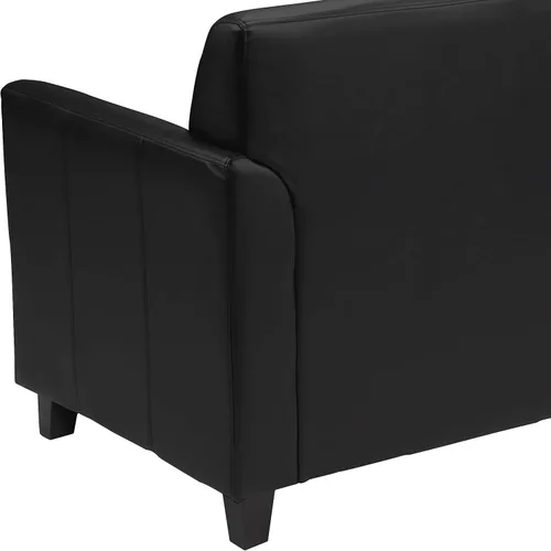 Vista 9 de Flash Furniture - Sofá biplaza de LeatherSoft negro de la serie Hercules Diplomat
