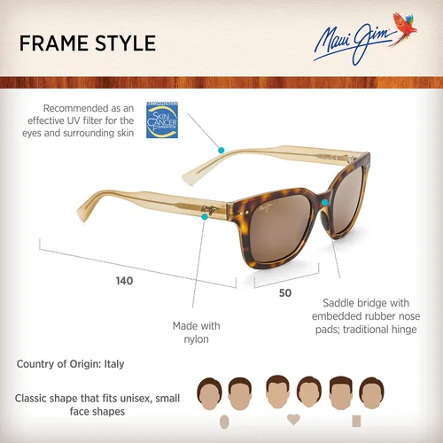 Vista 6 de Maui Jim Gafas de sol clásicas polarizadas Shore Break para hombre y mujer